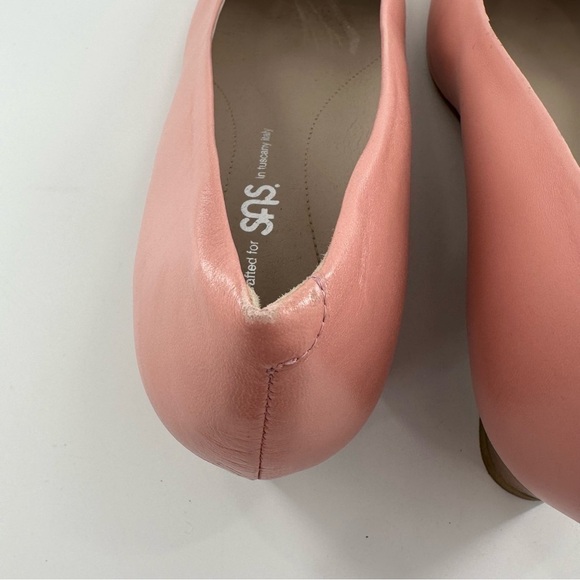 SaS womens heels size 10 pink Italian leather wedges orthopedic - Picture 5 of 13